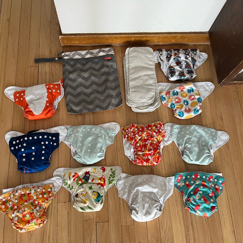 Alvababy Colorful Kids Cloth Diaper Set (newborn to 3T adjustable)